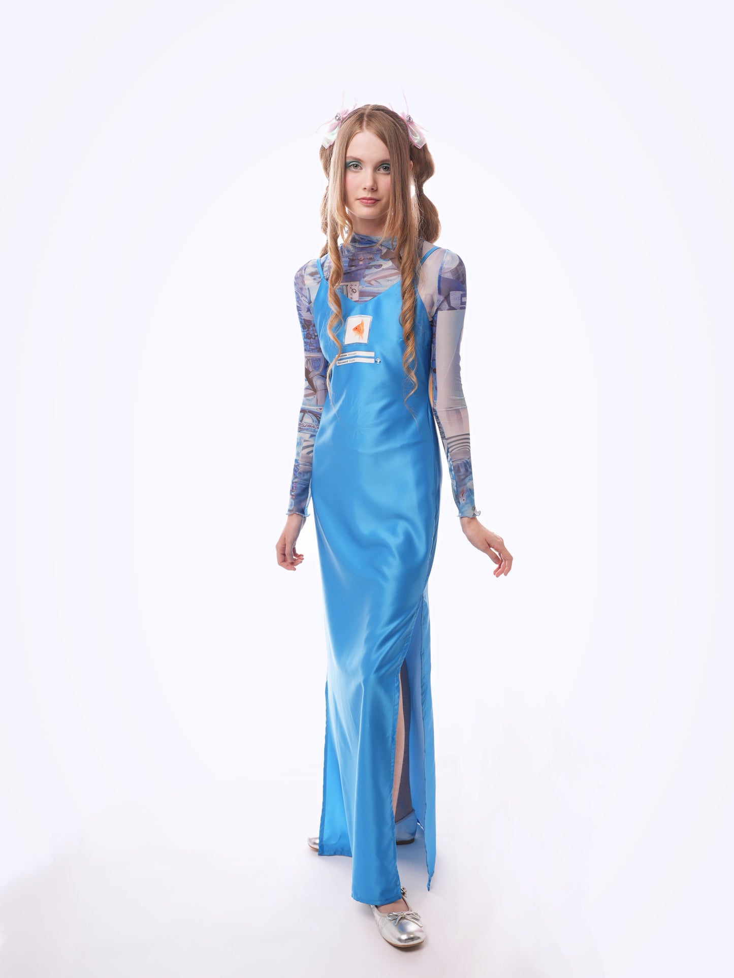 Window 7 Blue Satin Dress