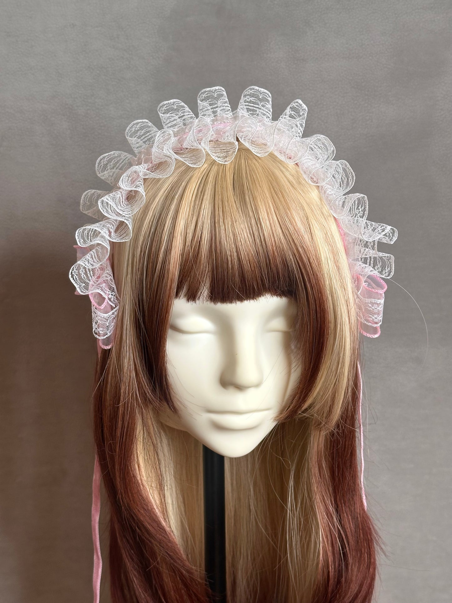 Lace Pink Headdress