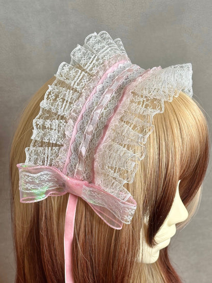 Lace Pink Headdress