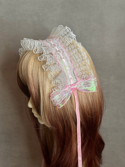 Lace Pink Headdress