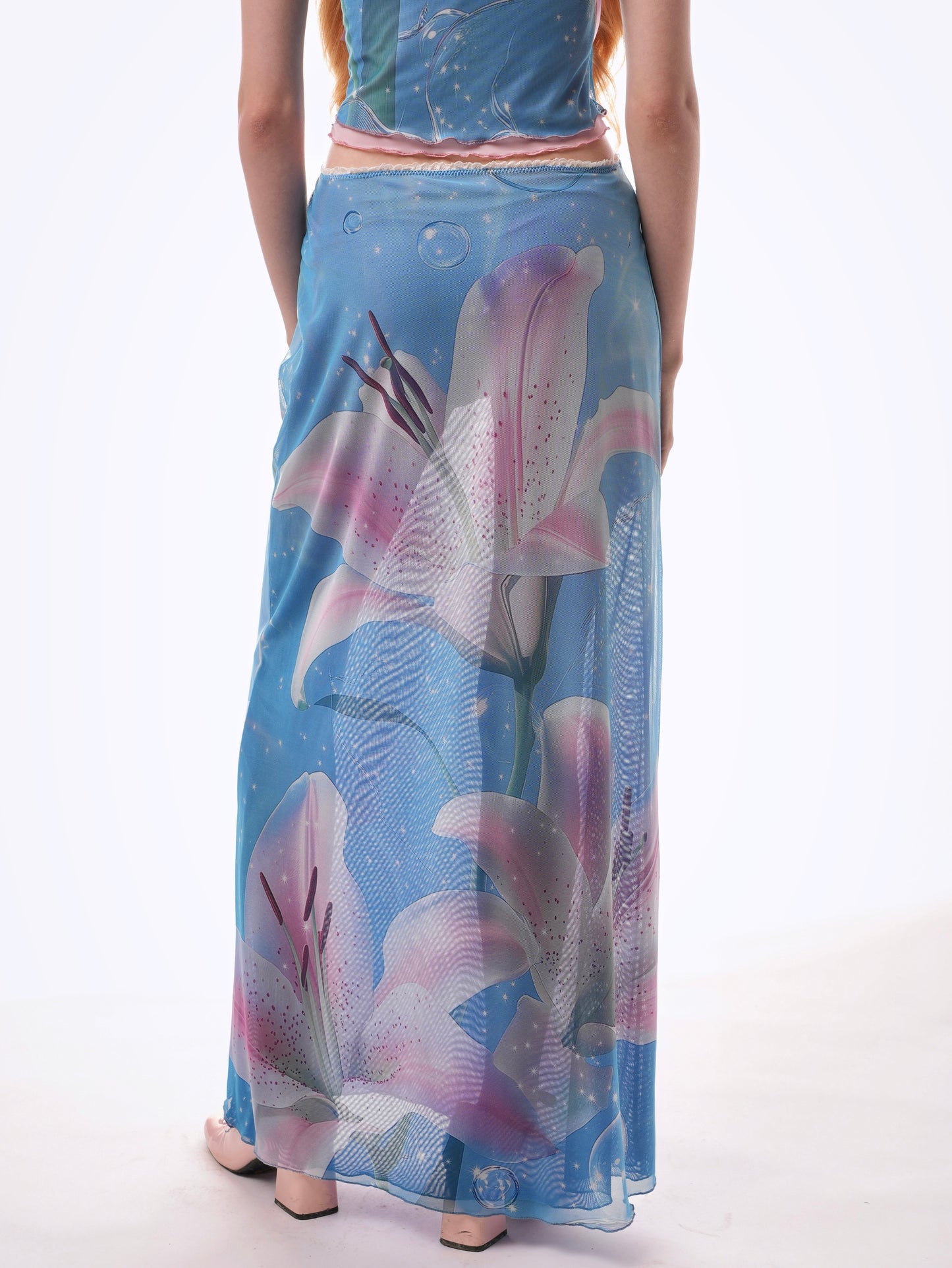Lilium Mesh Maxi Skirt