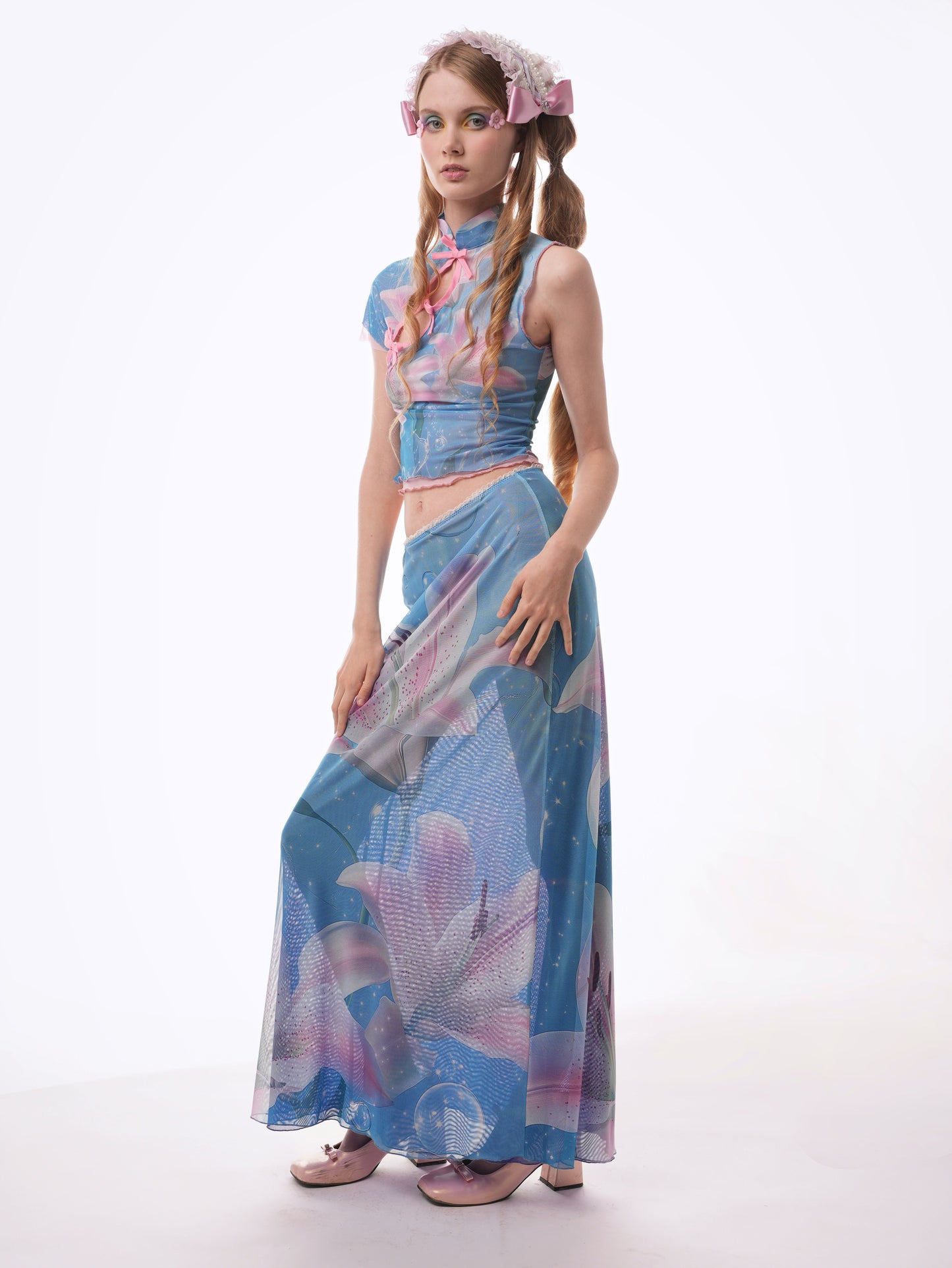 Lilium Mesh Maxi Skirt