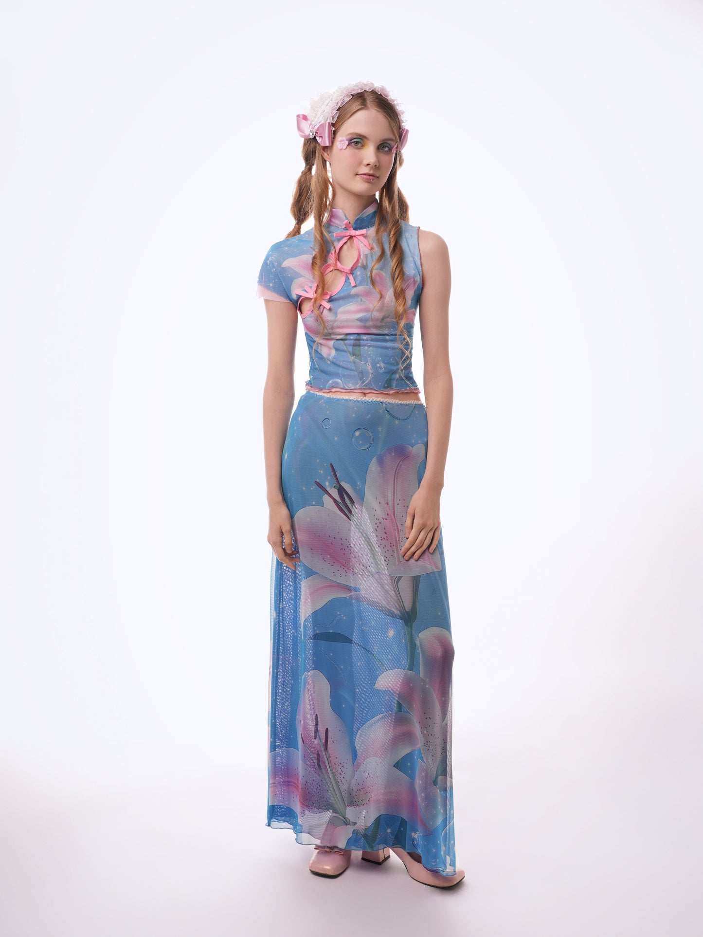 Lilium Mesh Maxi Skirt