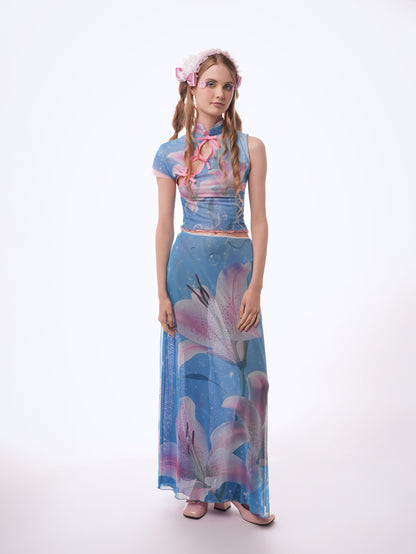 Lilium Mesh Maxi Skirt