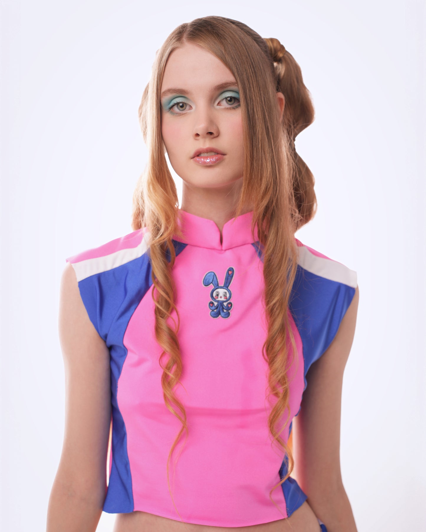 Pyon-chan Embroidered Crop Top