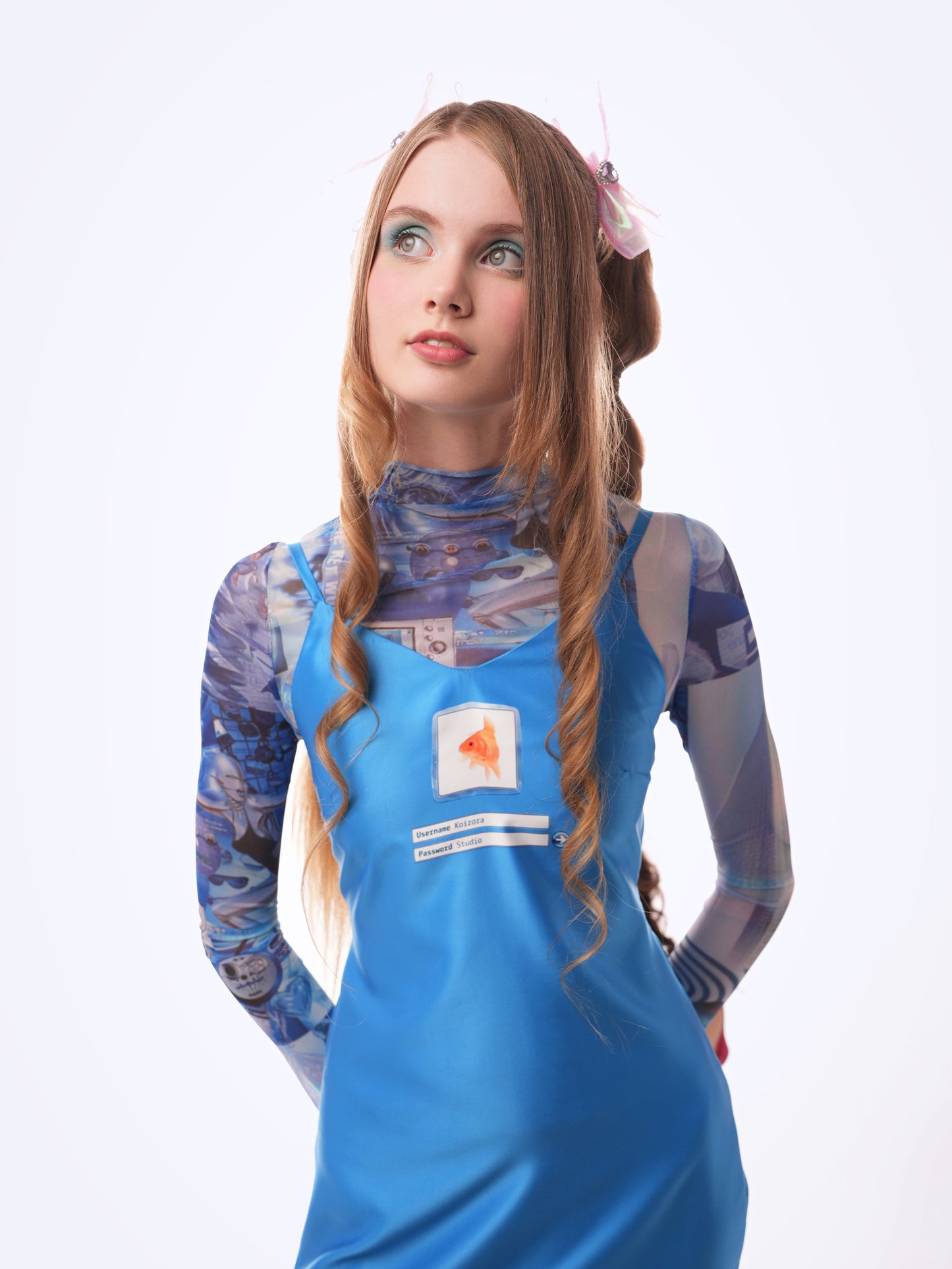 Window 7 Blue Satin Dress